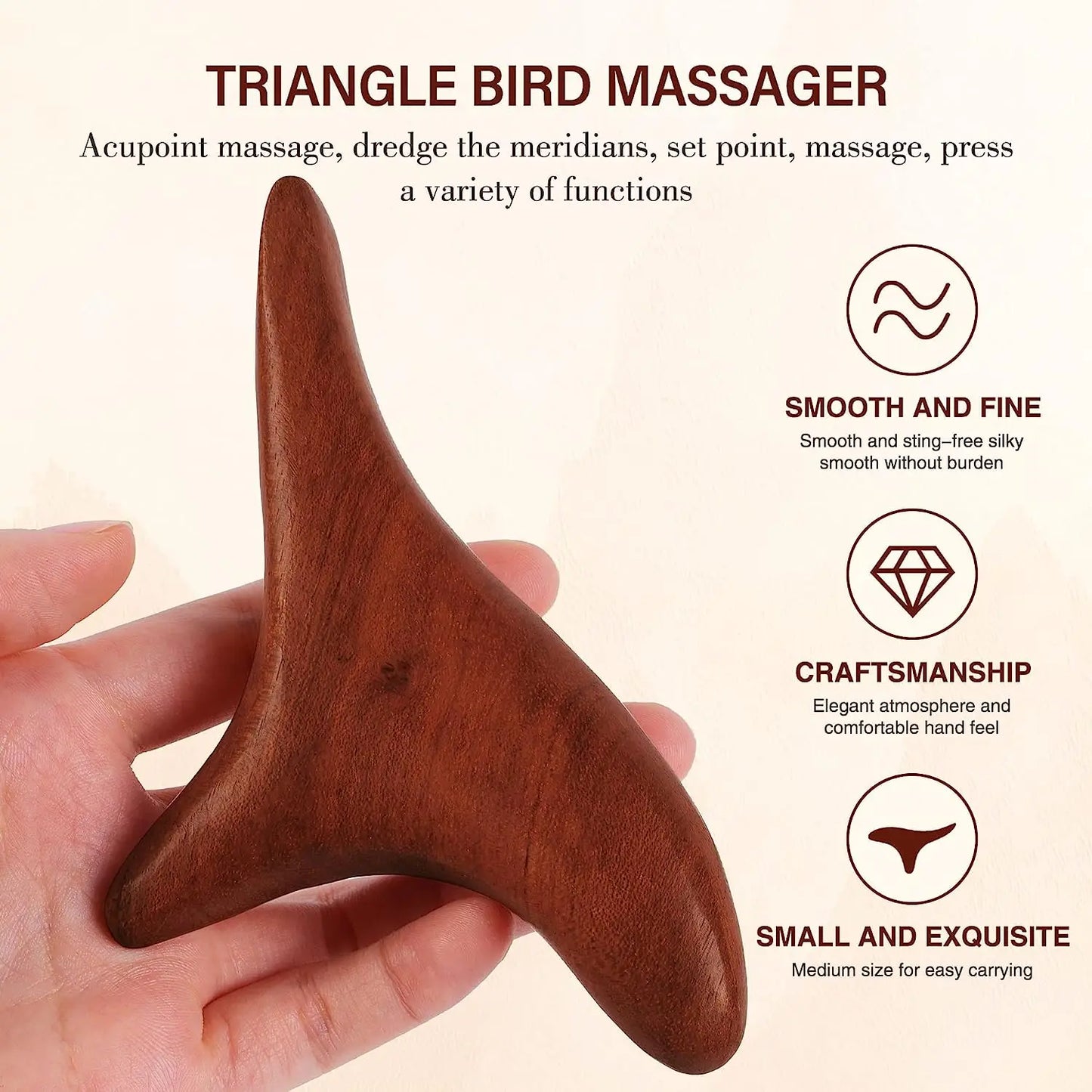 Wood Point Massage for Back Leg Hand Face