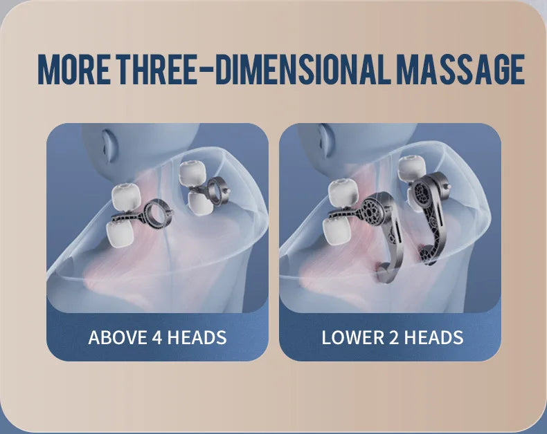 26W Brushless Motor Neck And Shoulder Massager Wireless Shoulder And Back Kneading
