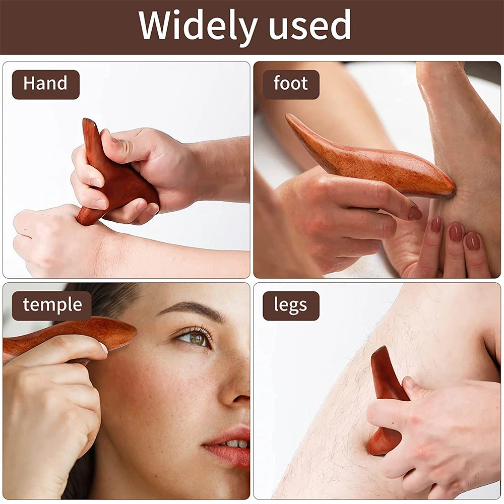 Wood Point Massage for Back Leg Hand Face