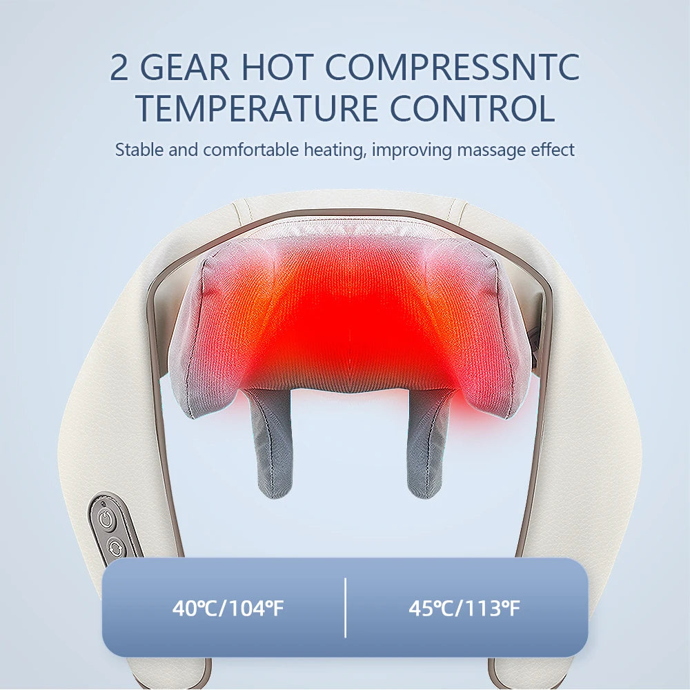 26W Brushless Motor Neck And Shoulder Massager Wireless Shoulder And Back Kneading