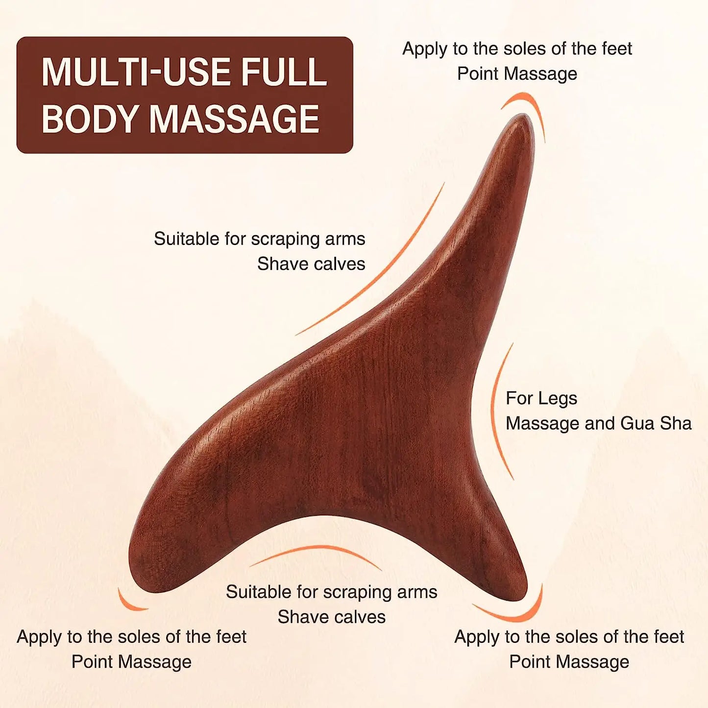 Wood Point Massage for Back Leg Hand Face