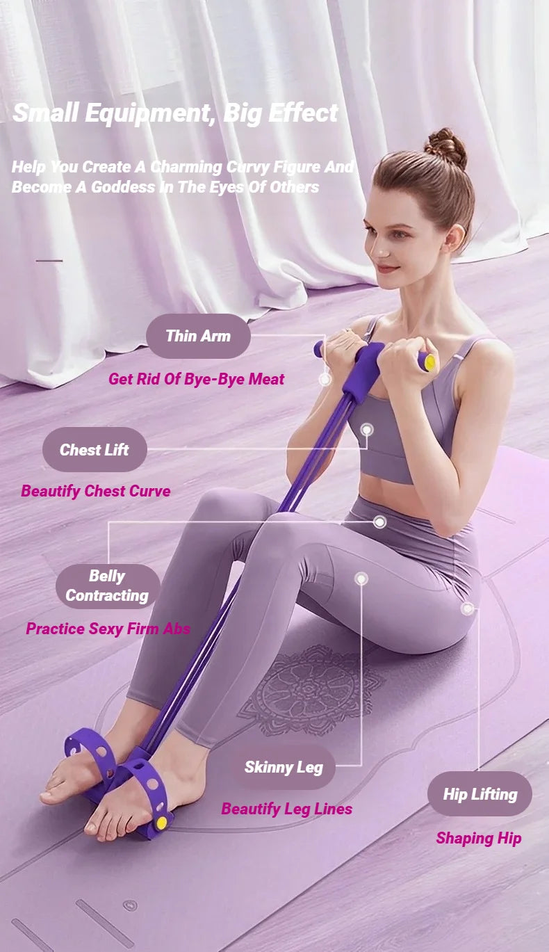 Yoga Abdominal Strengthening Elastic Band Tension Rope